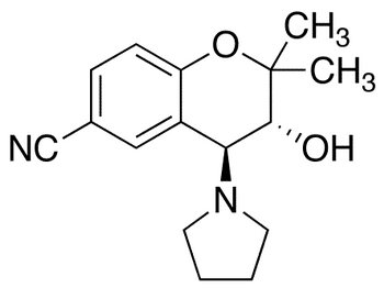 6-Cyano-3,4-dihydro-2,2-dimethyl-trans-4-(1-pyrrolidinyl)-2H-benzo-[b]-pyrano-3-ol - Chemical structure and product image