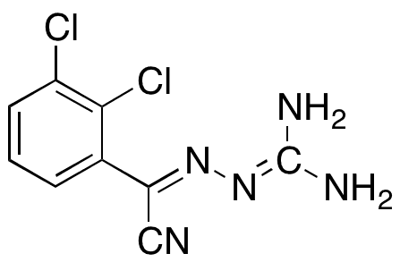 (2E)-2-[Cyano(2,3-dichlorophenyl)methylene]hydrazinecarboximidamide - Chemical structure and product image
