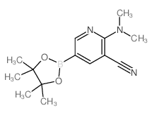 3-Cyano-2-(N,N-dimethylamino)pyridine-5-boronic acid, pinacol ester - Chemical structure and product image