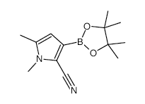 2-Cyano-1,5-dimethylpyrrole-3-boronic acid, pinacol ester - Chemical structure and product image
