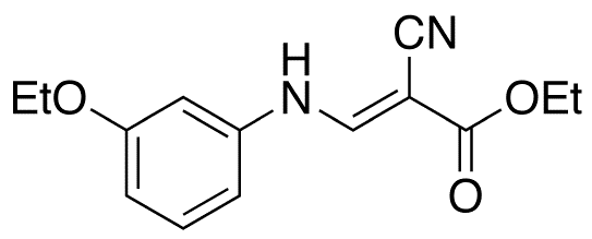2-Cyano-3-[(3-ethoxyphenyl)amino]-2-propenoic Acid Ethyl Ester - Chemical structure and product image