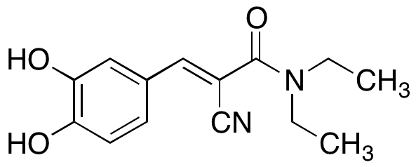 (2E)-2-Cyano-3-(3,4-dihydroxyphenyl)-N,N-diethyl-2-propenamide - Chemical structure and product image