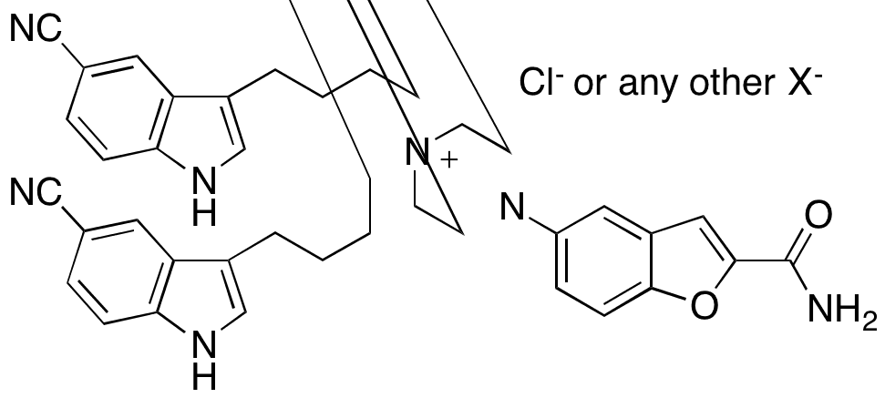 N-(5-Cyano-1H-indol-3-yl)butyl Vilazodone Piperazinium Salt - Chemical structure and product image