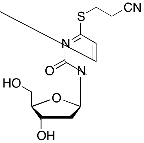 S4-(2-Cyanoethyl)-4-thio-2â€™-deoxyuridine - Chemical structure and product image