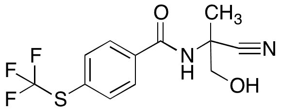 N-(1-Cyano-2-hydroxy-1-methylethyl)-4-[(trifluoromethyl)thio]-benzamide - Chemical structure and product image