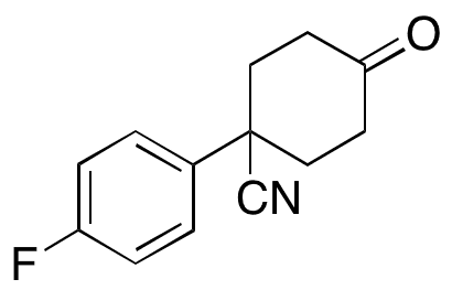 4-Cyano-4-(4-fluorophenyl)cyclohexanone - Chemical structure and product image