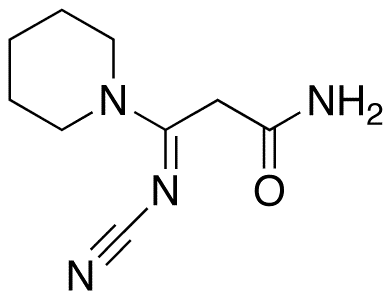 beta-(Cyanoimino)-1-piperidinepropanamide - Chemical structure and product image