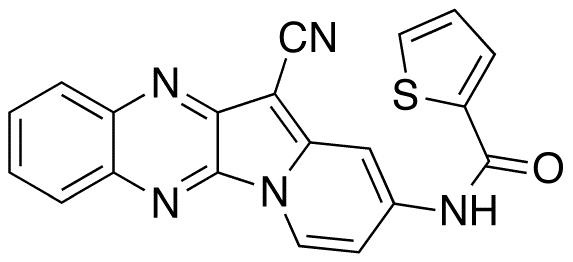 N-(12-Cyanindolizino[2,3-b]quinoxalin-2-yl)-2-thiophenecarboxamide - Chemical structure and product image