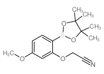 (2-Cyanomethoxy)-4-methoxyphenylboronic acid, pinacol ester - Chemical structure and product image