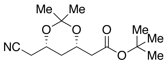 (4S,6S)-6-(Cyanomethyl)-2,2-dimethyl-1,3-dioxane-4-acetic Acid tert-Butyl Ester - Chemical structure and product image