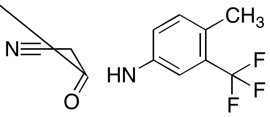 2-Cyano-N-(4-methyl-3-(trifluoromethyl)phenyl)acetimidamide - Chemical structure and product image