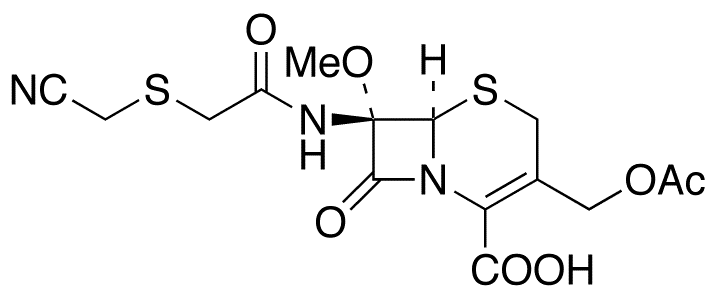 7-[[[(Cyanomethyl)thio]acetyl]amino]-7-methoxy Cephalosporanic Acid - Chemical structure and product image