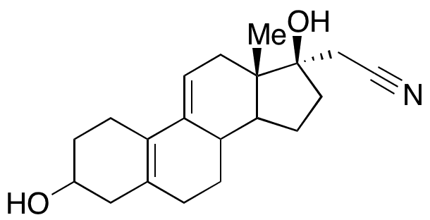 (8S,13S,14S,17R)-3-Cyanomethyl-3-17-dihydroxy-13-methyl-2,3,4,6,7,8,12,13,14,15,16,17-dodecahydro-1H-cyclopenta[a]phenanthren-17-yl)acetonitrile - Chemical structure and product image