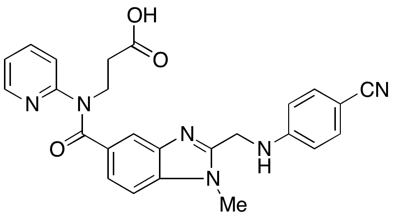 N-[[2-[[(4-Cyanophenyl)amino]methyl]-1-methyl-1H-benzimidazol-5-yl]carbonyl]-N-2-pyridinyl-beta-alanine - Chemical structure and product image