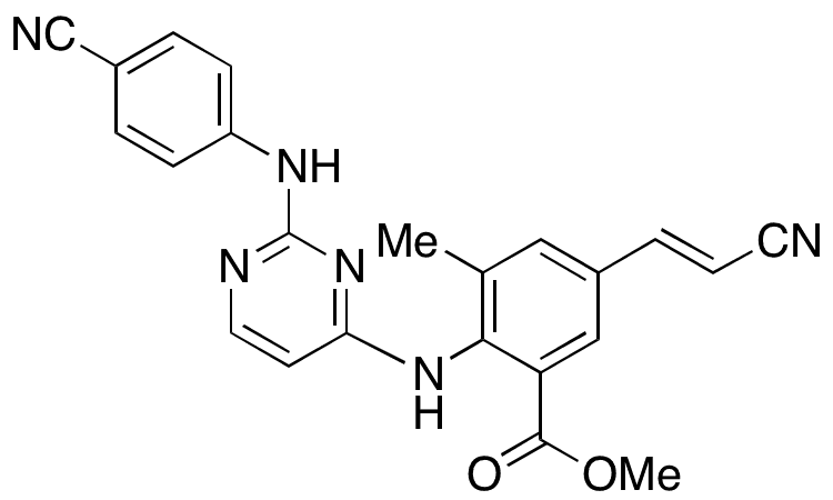 2-((2-((4-Cyanophenyl)amino)pyrimidin-4-yl)amino)-5-(2-cyanovinyl)-3-methylbenzoic Acid Methyl Ester - Chemical structure and product image