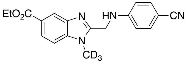 2-[[(4-Cyanophenyl)amino]methyl]-1-methyl-1H-benzimidazole-5-carboxylic-d3 Acid Ethyl Ester - Chemical structure and product image