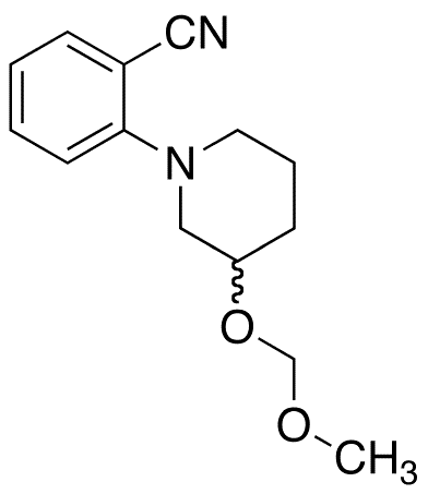 rac-1-[2-(Cyano)phenyl]-3-O-methoxymethyl-3-piperidinol - Chemical structure and product image