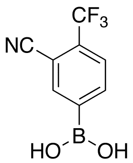 3-Cyano-4-(trifluoromethyl)phenylboronic Acid - Chemical structure and product image