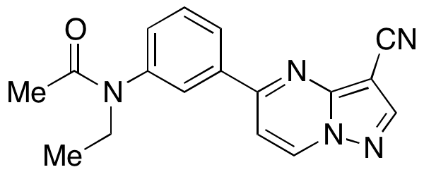 N-(3-(3-Cyanopyrazolo[1,5-alpha]pyrimidin-5-yl)phenyl)-N-ethylacetamide - Chemical structure and product image