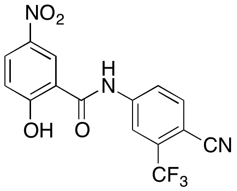 N-[4-Cyano-3-(trifluoromethyl)phenyl]-2-hydroxy-5-nitrobenzamide - Chemical structure and product image