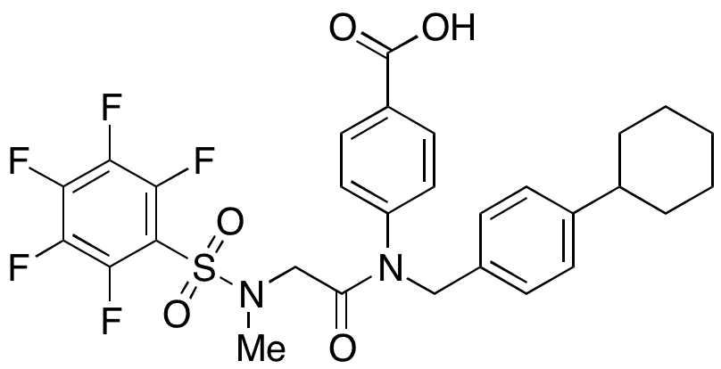 4-[[(4-Cyclohexylphenyl)methyl][2-[methyl[(2,3,4,5,6-pentafluorophenyl)sulfonyl]amino]acetyl]amino]benzoic Acid - Chemical structure and product image