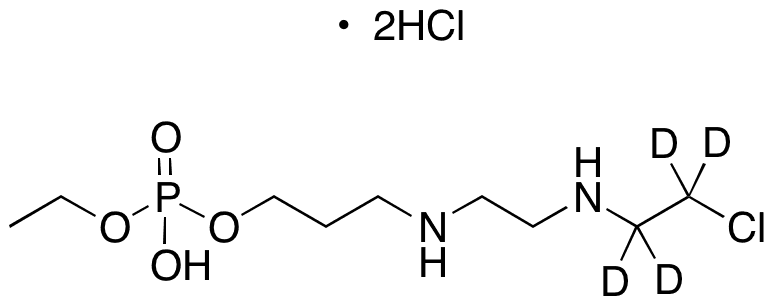 3-((2-((2-Chloroethyl)amino)ethyl)amino)propyl Ethyl Phosphate Dihydrochloride-d4 - Chemical structure and product image