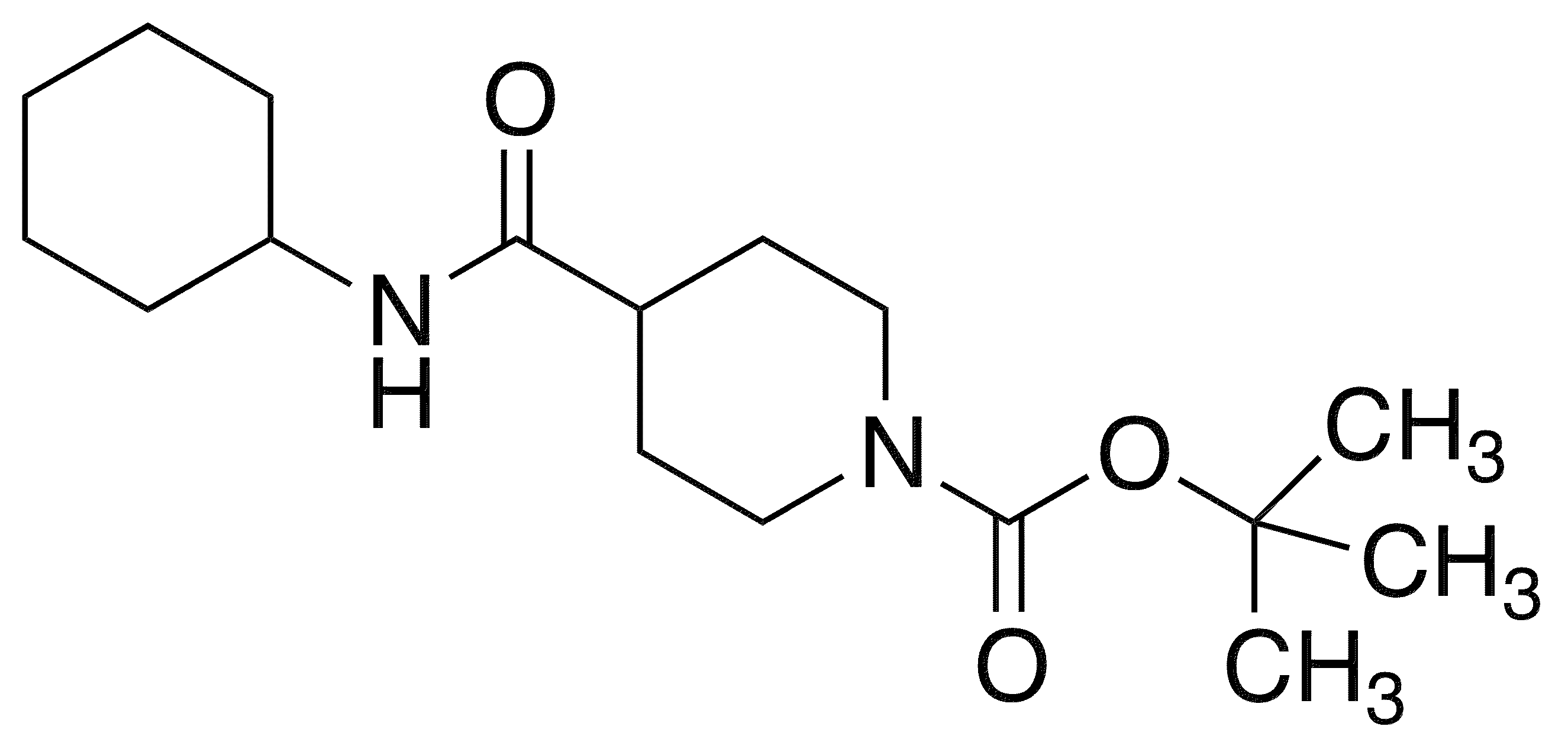 N-Cyclohexyl 1-Boc-piperidine-4-carboxamide - Chemical structure and product image