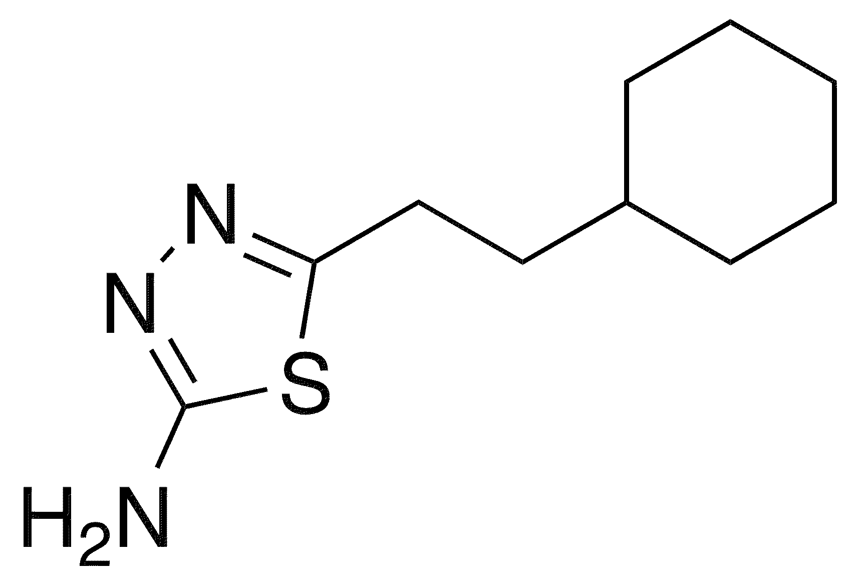 5-(2-Cyclohexylethyl)-1,3,4-thiadiazol-2-amine - Chemical structure and product image