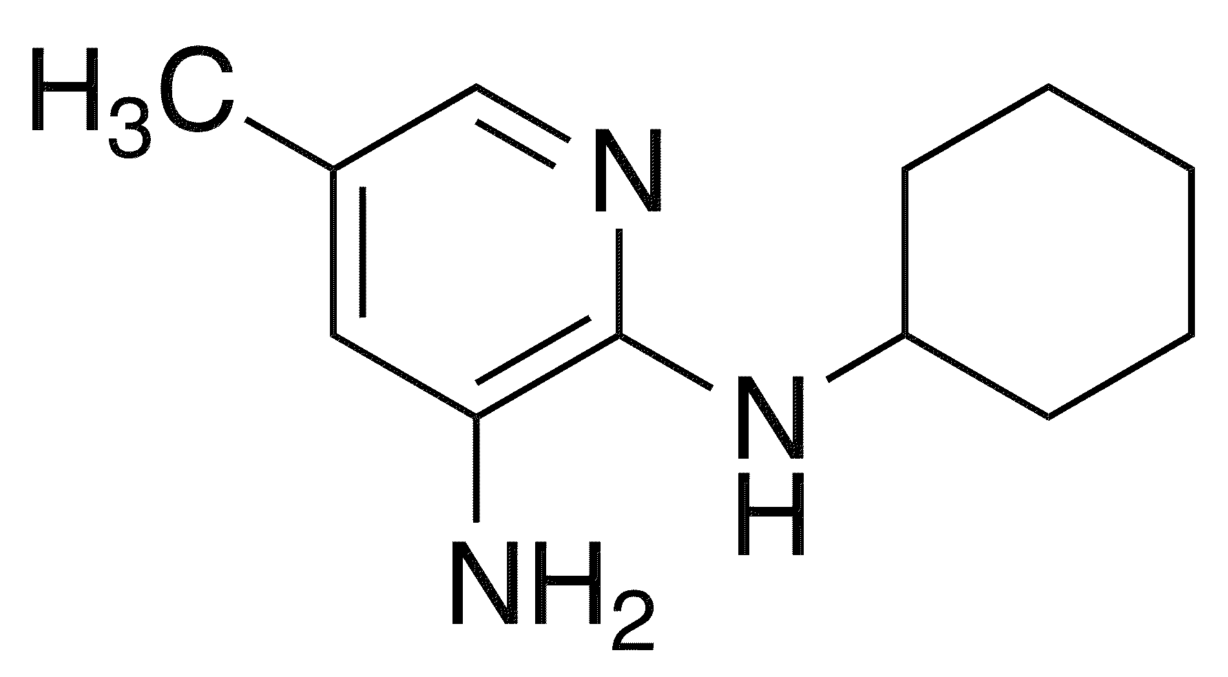 2-N-Cyclohexyl-5-methylpyridine-2,3-diamine - Chemical structure and product image