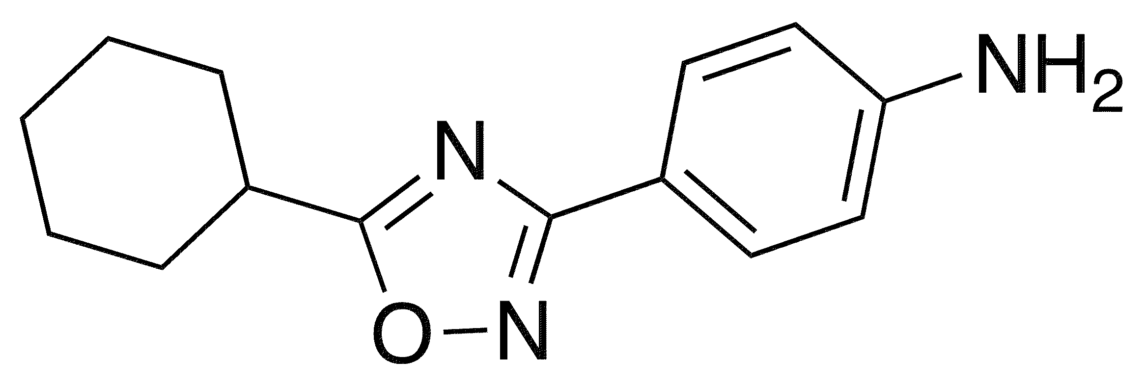4-(5-Cyclohexyl-1,2,4-oxadiazol-3-yl)aniline - Chemical structure and product image