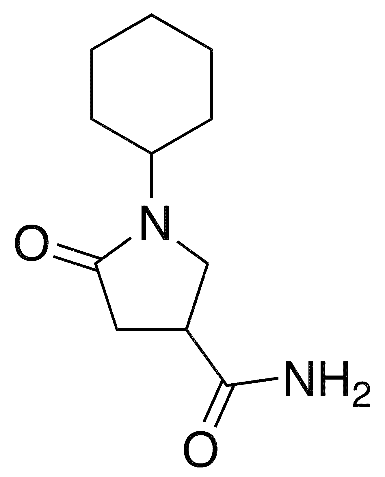 1-Cyclohexyl-5-oxopyrrolidine-3-carboxamide - Chemical structure and product image