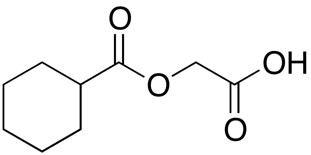 2-â€‹((Cyclohexanecarbonyâ€‹l)â€‹oxy)â€‹acetic Acid - Chemical structure and product image
