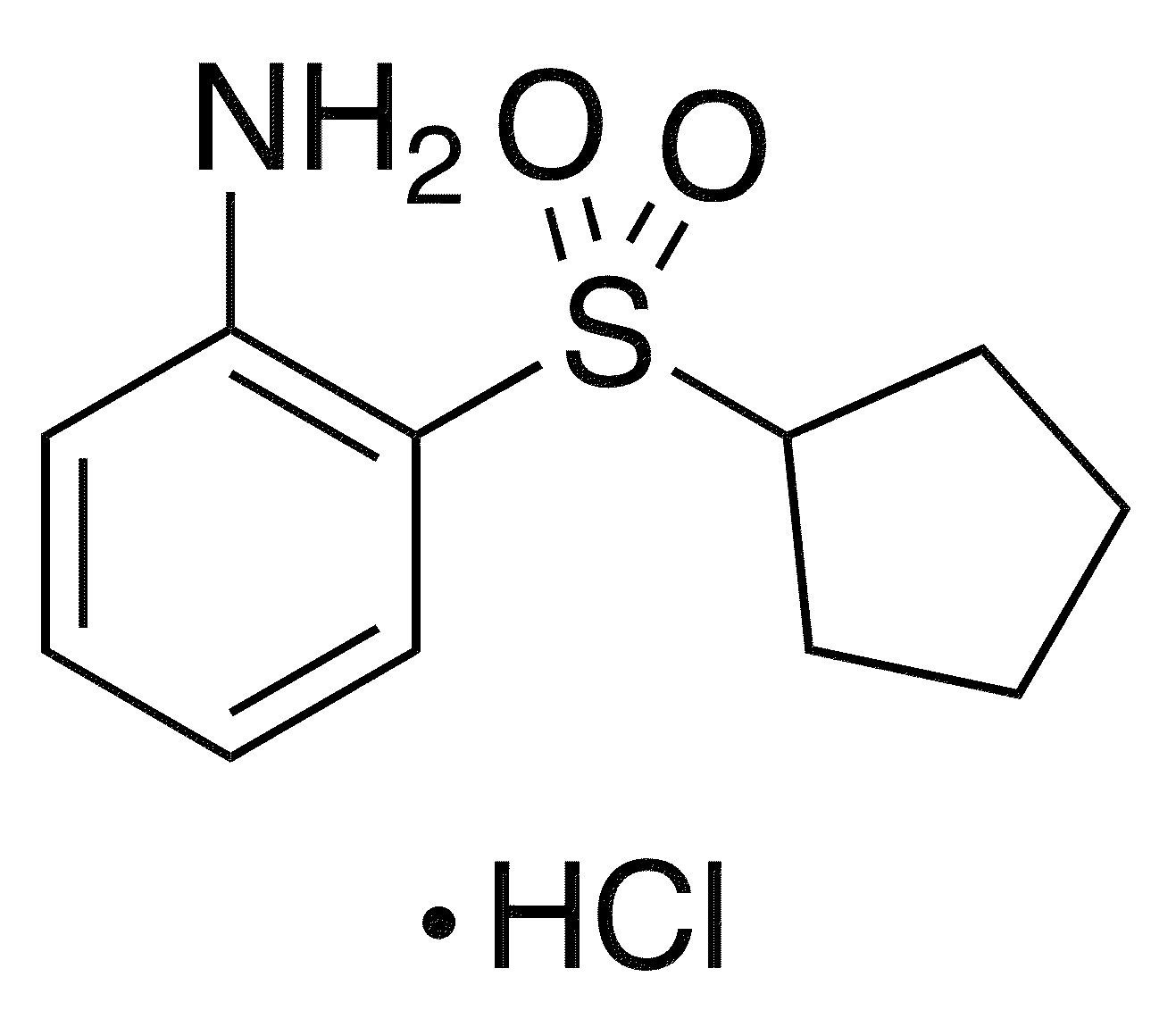 2-(Cyclopentanesulfonyl)aniline Hydrochloride - Chemical structure and product image
