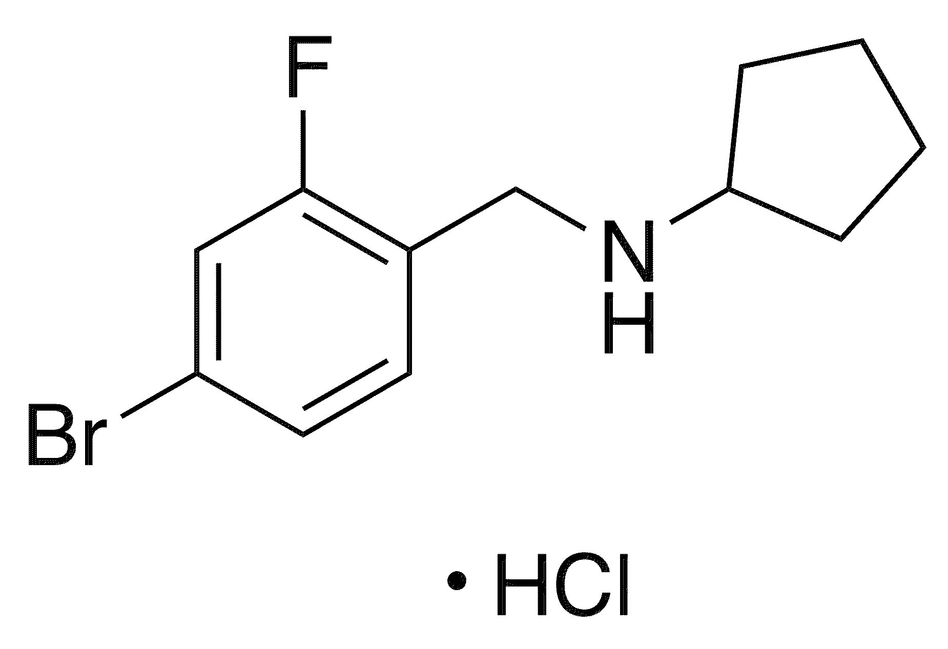 N-Cyclopentyl 4-bromo-2-fluorobenzylamine Hydrochloride - Chemical structure and product image