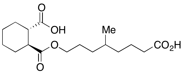 rac-trans-1,2-Cyclohexanedicarboxylic Acid Mono 4-Methyl-7-carboxy-heptyl Ester - Chemical structure and product image
