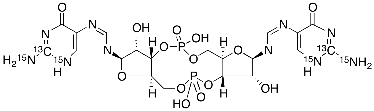 Cyclic-di-GMP-13C2,15N4 - Chemical structure and product image