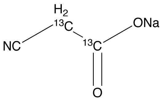 2-Cyano-acetic Acid Sodium Salt-13C2 - Chemical structure and product image