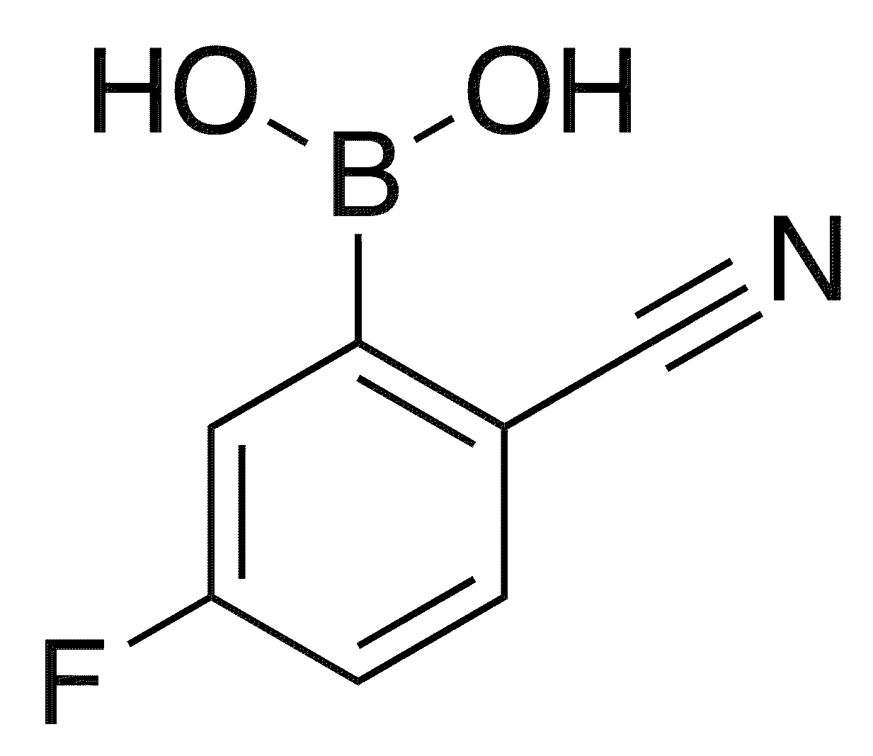 2-Cyano-5-fluorophenylboronic acid - Chemical structure and product image