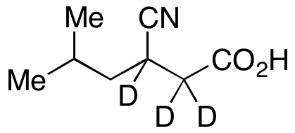3-Cyano-5-methylhexanoic-d3 Acid - Chemical structure and product image