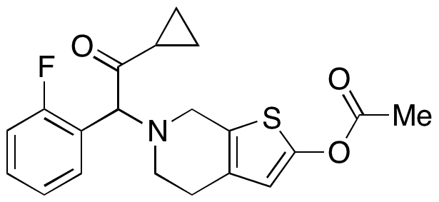 6-(2-Cyclopropyl-1-(2-fluorophenyl)-2-oxoethyl)-4,5,6,7-tetrahydrothieno[2,3-c]pyridin-2-yl Acetate (Prasugrel Impurity 5) - Chemical structure and product image