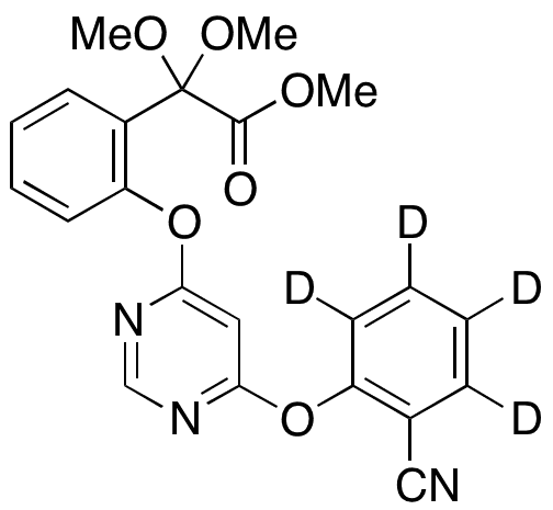 2-(2-((6-(2-Cyanophenoxy)pyrimidin-4-yl)oxy)phenyl)-2,2-dimethoxyacetic Acid Methyl Ester-d4 - Chemical structure and product image
