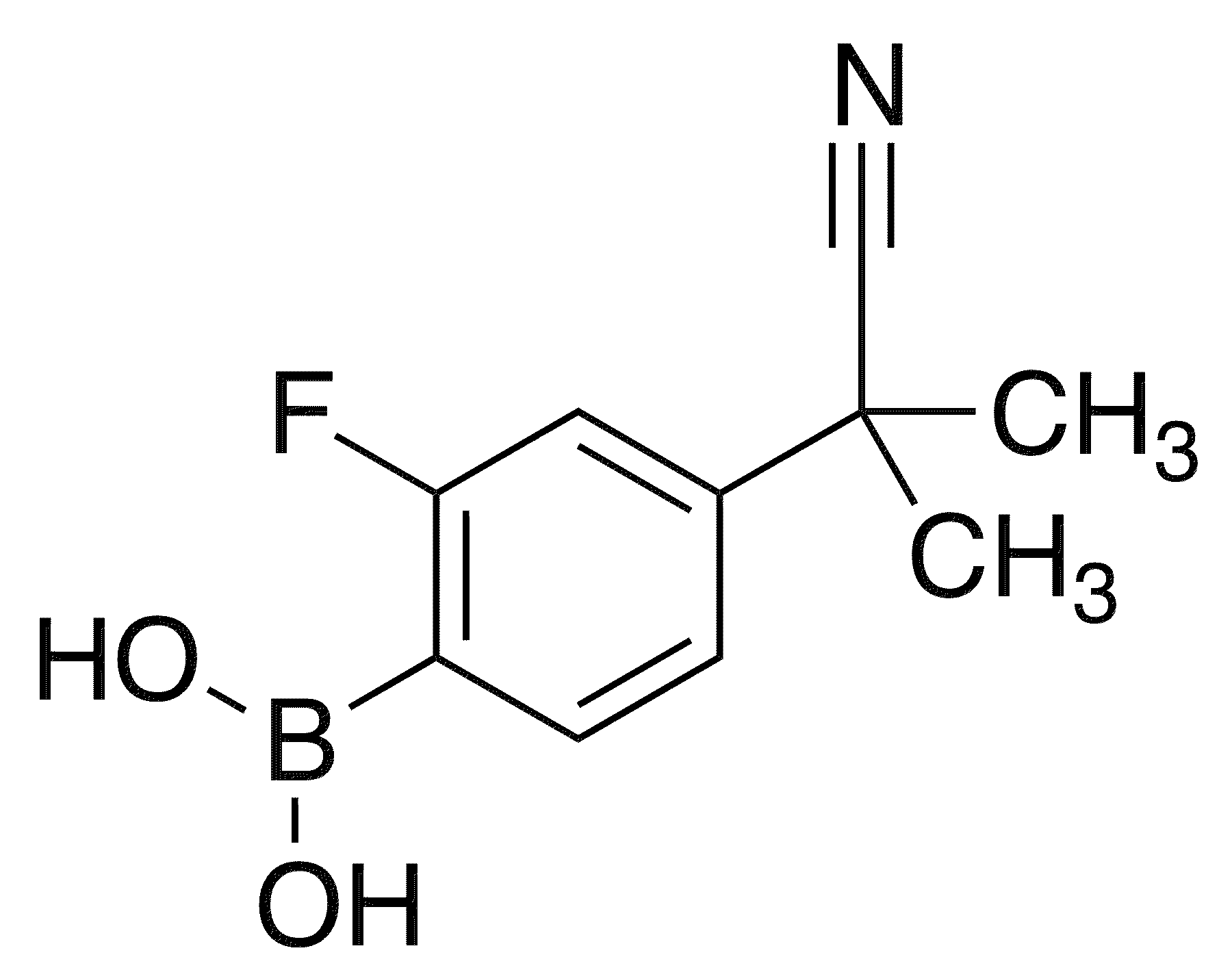 4-(1-Cyano-1-methylethyl)-2-fluorophenylboronic acid - Chemical structure and product image