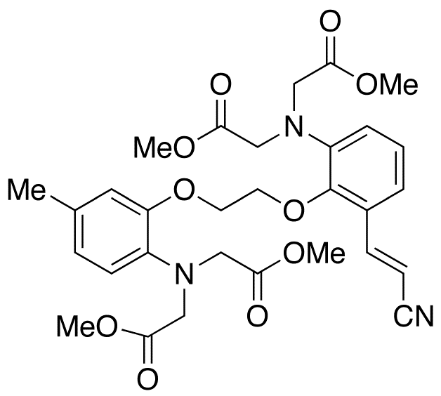 5-(2-Cyanopropenyl)-5â€™-methyl-bis-(2-aminophenoxymethylene)-N,N,Nâ€™,Nâ€™-tetraacetate Methyl Ester - Chemical structure and product image