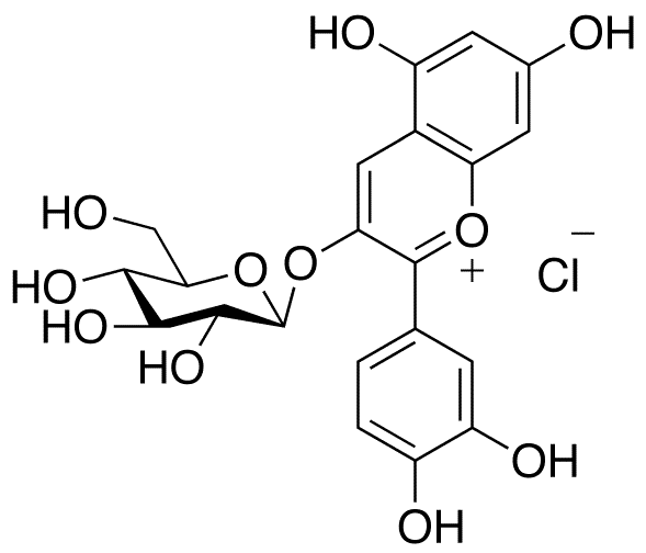 Cyanidol 3-Glucoside - Chemical structure and product image