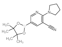3-Cyano-2-pyrrolidinopyridine-5-boronic acid, pinacol ester - Chemical structure and product image