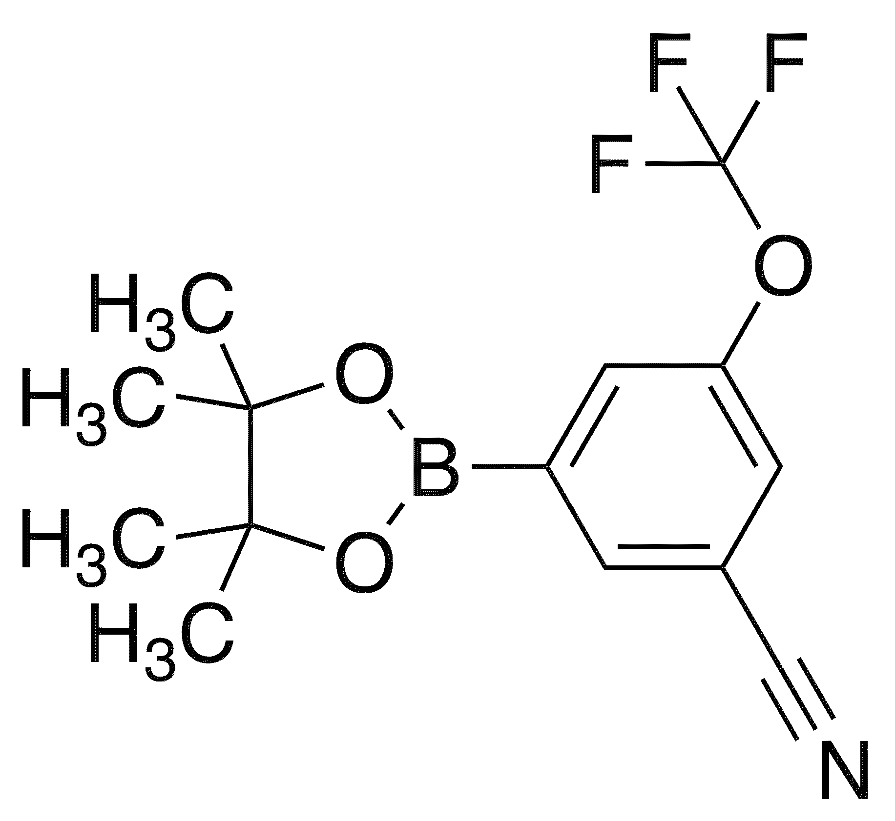 3-Cyano-5-(trifluoromethoxy)phenylboronic acid, pinacol ester - Chemical structure and product image
