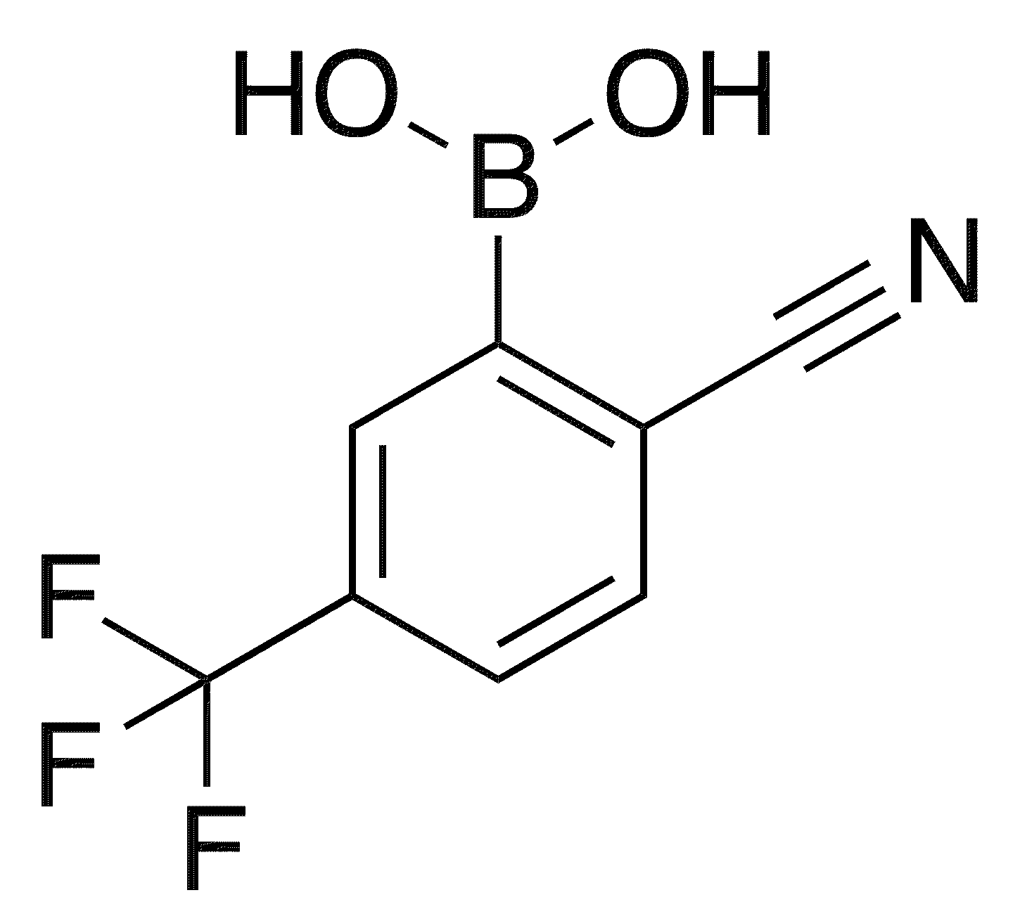 2-Cyano-5-(trifluoromethyl)phenylboronic acid - Chemical structure and product image