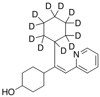 (E/Z)-2-[2-(Cyclohexyl-d11)-2-(4-hydroxycyclohexyl)]vinylpyridine (Mixture of Diastereomers) - Chemical structure and product image