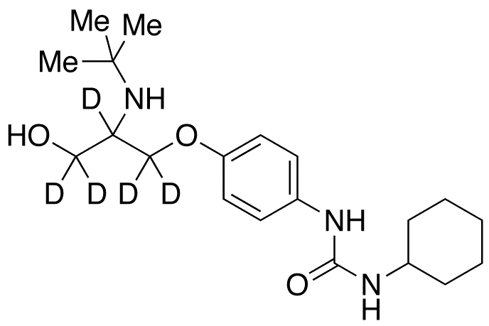 N-Cyclohexyl-Nâ€™-[2-(tert-butyl)amino-3-hydroxypropoxy]phenylurea-d5 - Chemical structure and product image