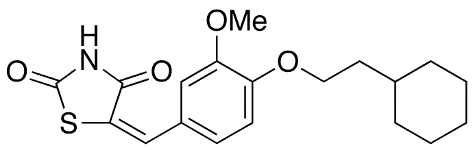 5-[[4-(2-Cyclohexylethoxy)-3-methoxyphenyl]methylene]-2,4-thiazolidinedione - Chemical structure and product image